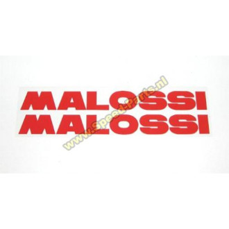 Sticker Malossi woord rood klein (2x)