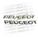 Sticker - Peugeot 2 Delig - Zwart