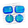 Knipperlichtglasset Malaguti F12 blauw