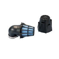 Luchtfilter Polini Blue Air Box 46mm 90° zwart-blauw